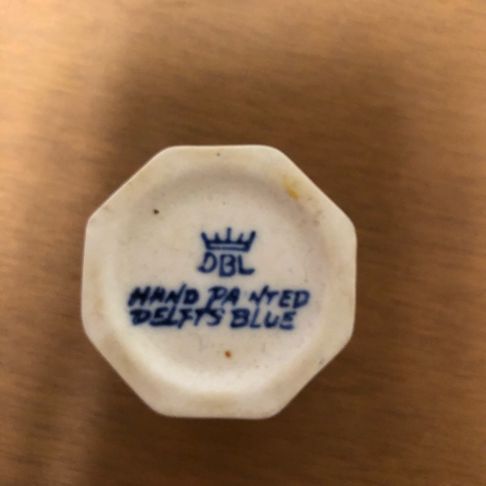 Vintage Miniature Delft Blue Vase